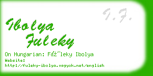 ibolya fuleky business card